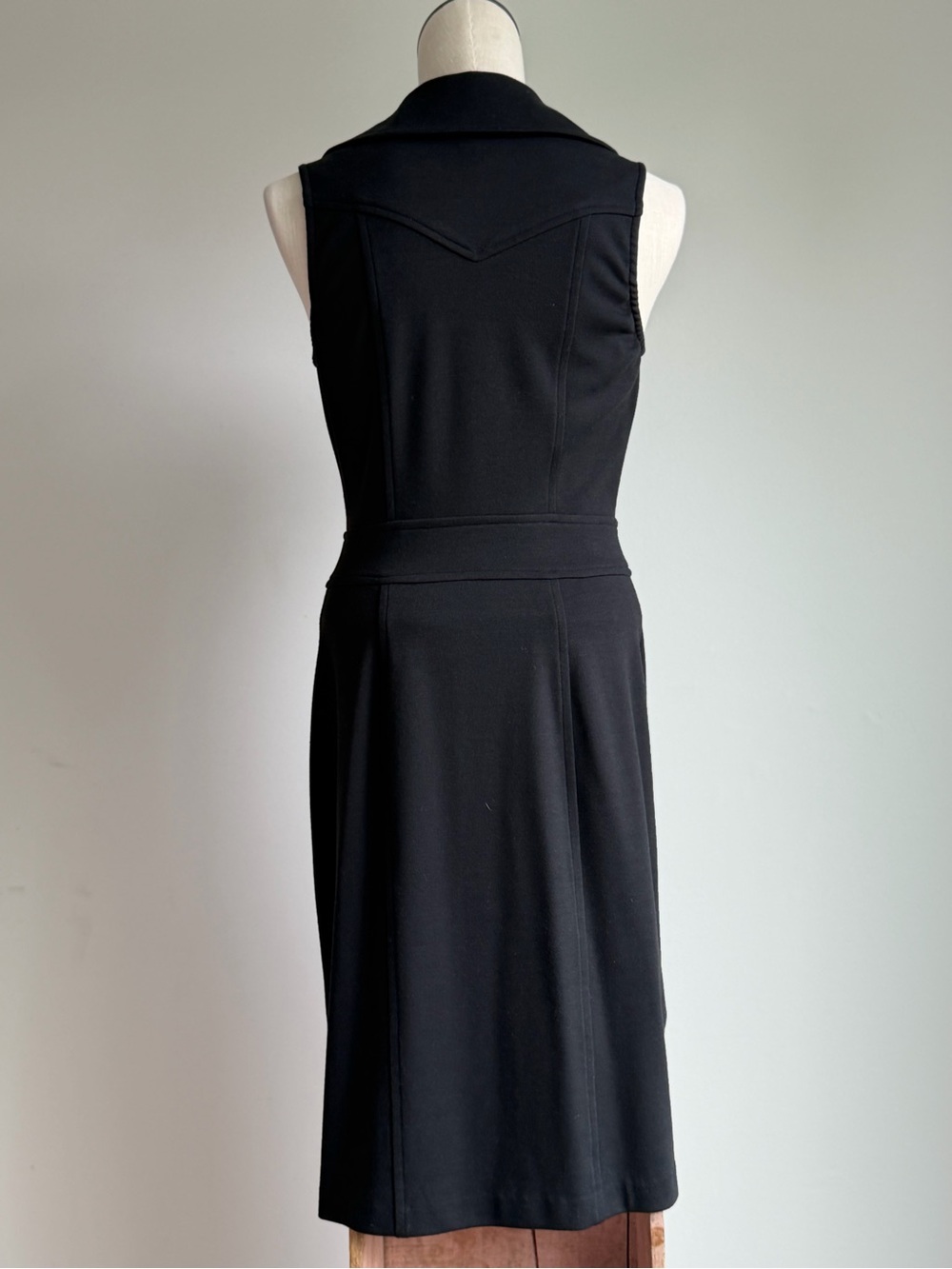 Cache Black Sleeveless Zip-Front Midi Dress - Picture 6 of 10